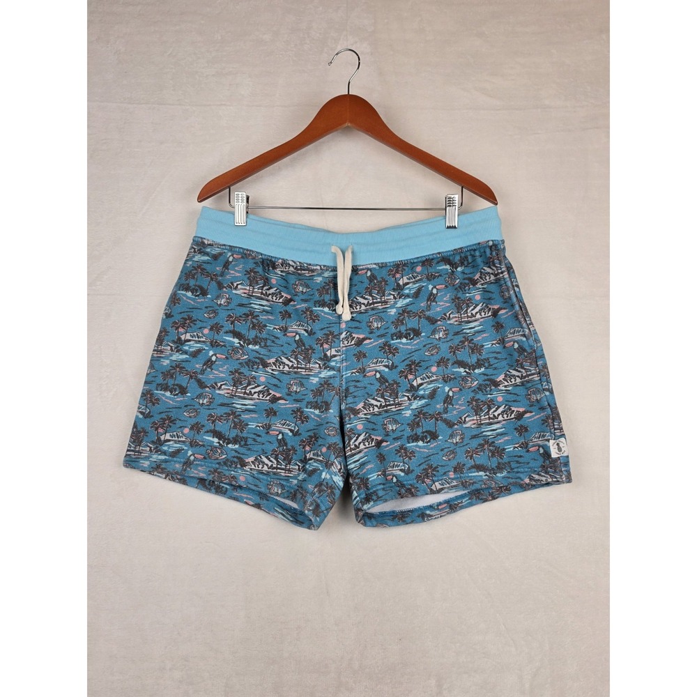 Chubbies Mens Lounge Shorts XL Tropical Print 5.5in Inseam Blue